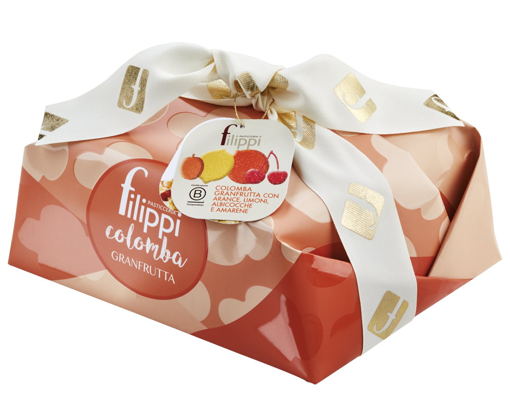 Colomba à l'orange, citron, abricots et cerises noires