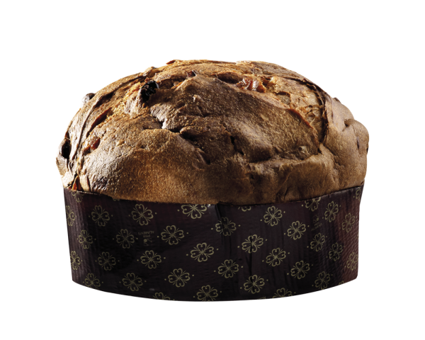 PANETTONE CON PESCA CANDITA E AMARETTI 500
