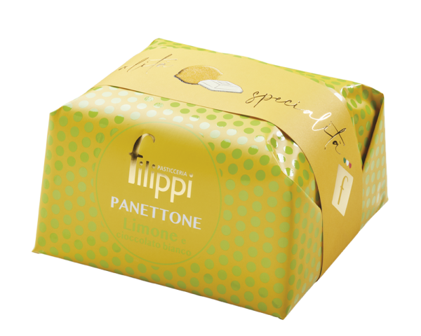 PANETTONE CON LIMONE CANDITO E CIOCCOLATO BIANCO 500