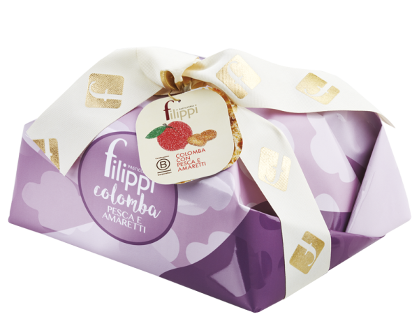 Colomba à la pêche et aux amaretti