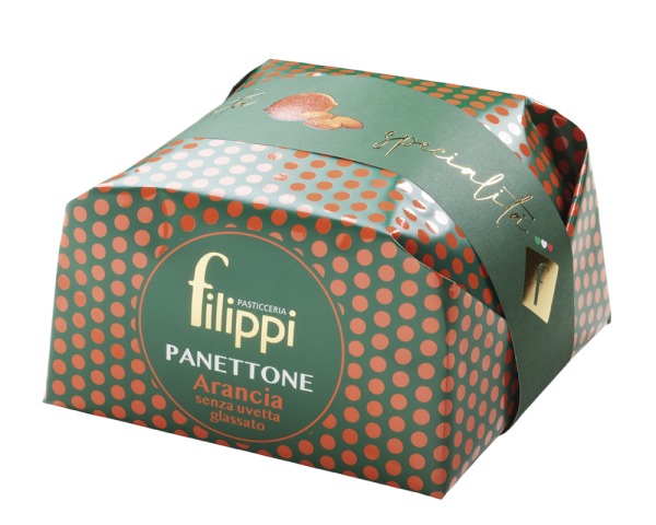 PANETTONE CON ARANCIA CANDITA SENZA UVETTA GLASSATO 500