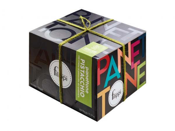 PANETTONE AL PISTACCHIO CON CREMA AL PISTACCHIO DA SPALMARE GR 1000