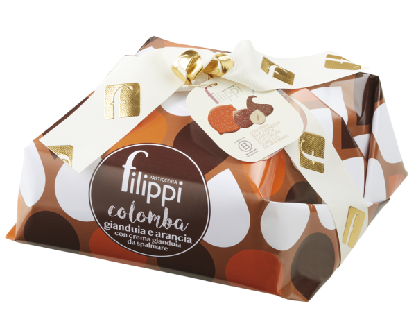 Colomba à la Gianduia et orange avec crème de gianduia à tartiner